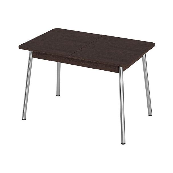 Стол Лион 2 ЛДСП (Подстолье косое хром(мет)) НЕ ВЫБИРАТЬ Венге - Вид 1