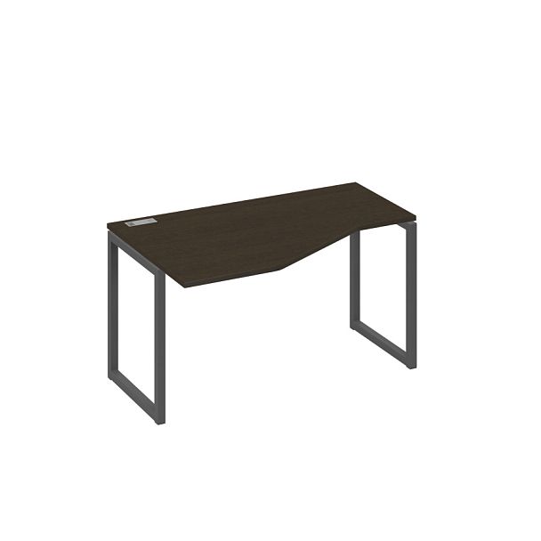 Стол эргономичный левый "Техно" на металлокаркасе QUATTRO A4 А4 Б4 053 БП венге / металлокаркас антрацит - Вид 1
