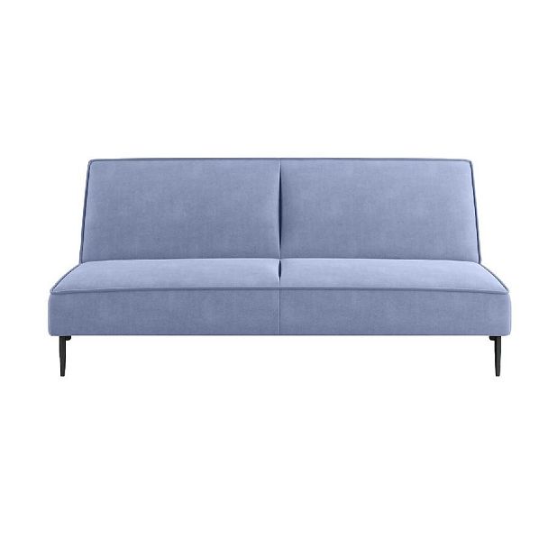 Este диван-кровать трехместный, прямой, без подлокотников, велюр серый Velutto 46 - Вид 2