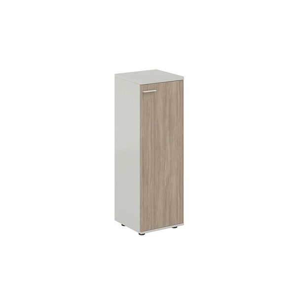 Шкаф средний 400х400х1200, 1 дв., з.ст HDF, правый / корпус: серый бархат; фасад: дуб темный Сигма / Sigma - Вид 1