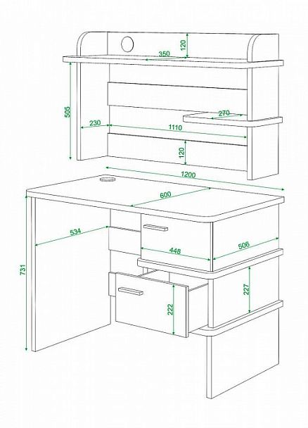 Стол компьютерный Домино СД-15C Венге - Вид 4
