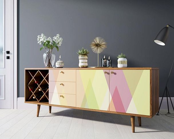 Комод Berber удлиненный с бутылочницей 16 принт арт BB15/Print_16 - Вид 3