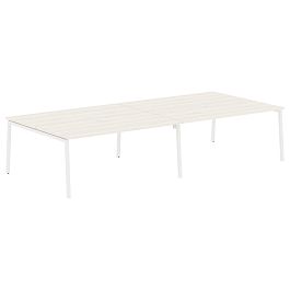 Стол 4-х местный ELWST 3516 Ясень Траун/Белый 3526х1606х750 EDIS - Фото предпросмотра