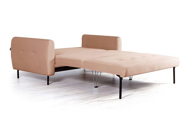 Siena диван-кровать прямой с подлокотниками, бархат бежевый 5 - Вид 6