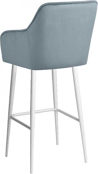 Барное поворотное кресло Мони К, Confetti dusty blue/белый - Вид 6