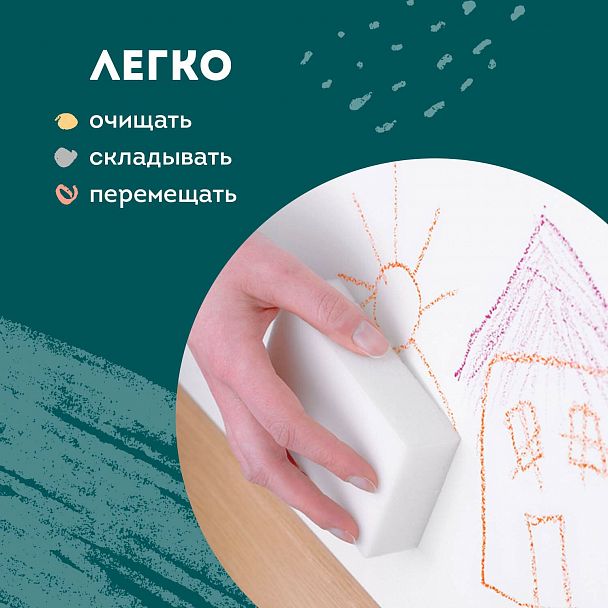 Доска двустороняя для мела и маркеров (35х41 см), настольная, подставка, черная/белая, ПИФАГОР, 236888 - Вид 9