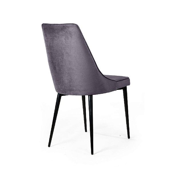 Стул Oliver, бархат серый 27/ чёрный конус - Вид 5