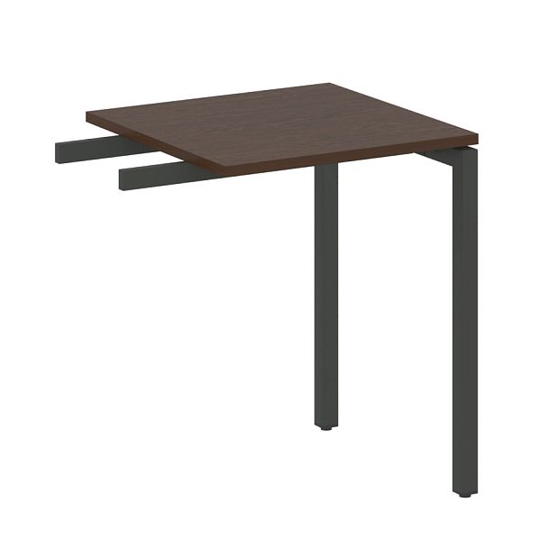 Metal System Quattro Приставной элемент на П-образном м/к 40БП.ПР-1 Венге/Антрацит металл 600*600*750 - Вид 1