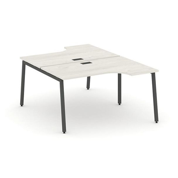 Стайл Проджект Рабочая станция эргоном. SN-4A.DRPA-021 Дуб Наварра/Металл Антрацит 1380*1632/1992*75 - Вид 1