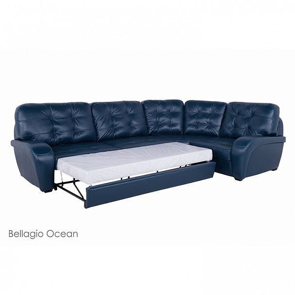 Угловой диван "Монреаль с тумбой" в коже - Вид 2