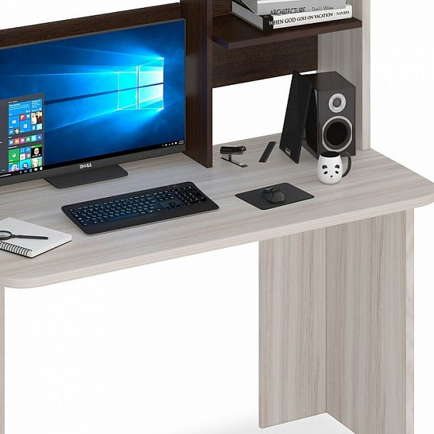 Стол компьютерный Домино Lite СКЛ-Прям120Р+НКЛ-120 Венге/Карамель - Вид 2