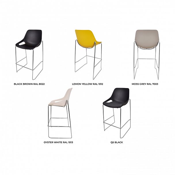 Стул Q5 (пруток, барный), белый - Вид 5