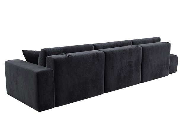 Диван прямой Лига-036 НПБ Модерн Лонг подлокотник справа Велюр серый - Вид 6