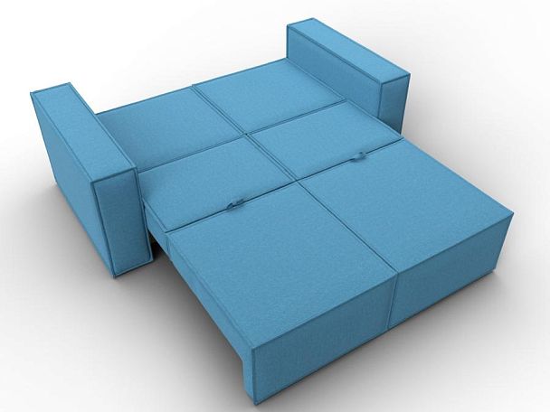 Диван прямой Куба мини Рогожка голубой - Вид 10