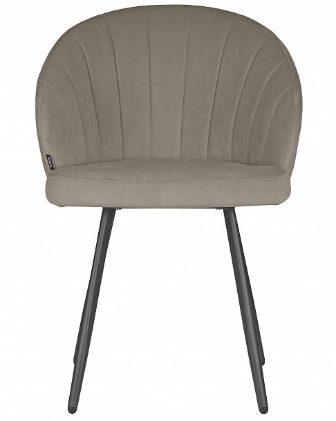 Стул обеденный DOBRIN NAOMI (ЭМАЛЬ ЧЕРНЫЙ МУАР велюр Catania Cocoa) - Вид 6