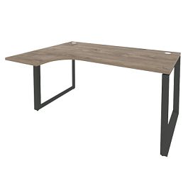 Onix Стол эргономичный левый на О-образном м/к O.MO-SA-4 (L) Тиквуд темный/Антрацит металл 1580*1180*750 (800/460) - Фото предпросмотра
