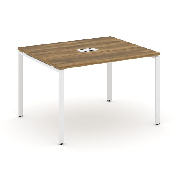 Concept Стол переговорный (1 столешница) CN.PRG-012 Сандал Янтарный/Металл Белый 1180*980*750 - Вид 1