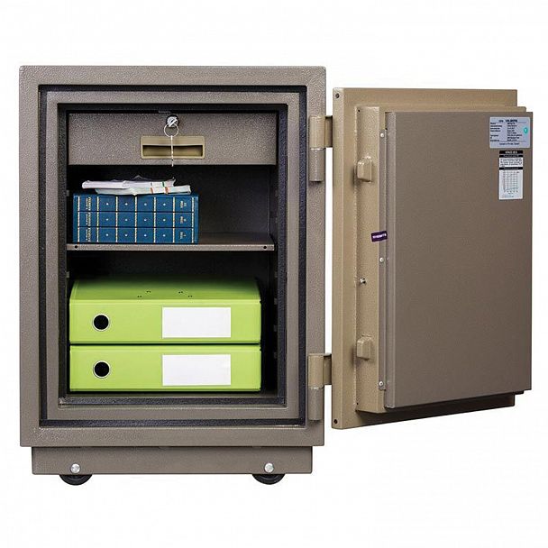 Сейф огнестойкий VALBERG "FRS-66T EL", 672х485х430 мм, 79 кг, электроный замок + ключ, трейзер, крепление к полу - Вид 3