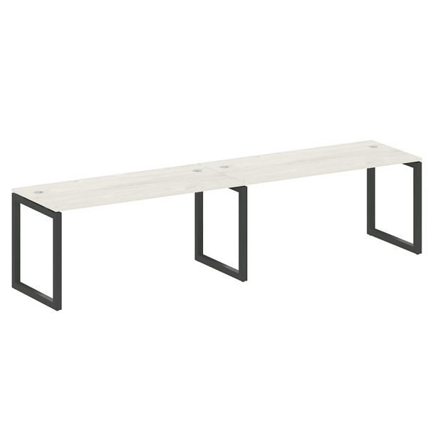 Metal System Quattro Р. ст. на 2 раб. места на О-образном м/к 50БО.СМ-2.4 Дуб наварра/Антрацит металл 3200*720*750 - Вид 1