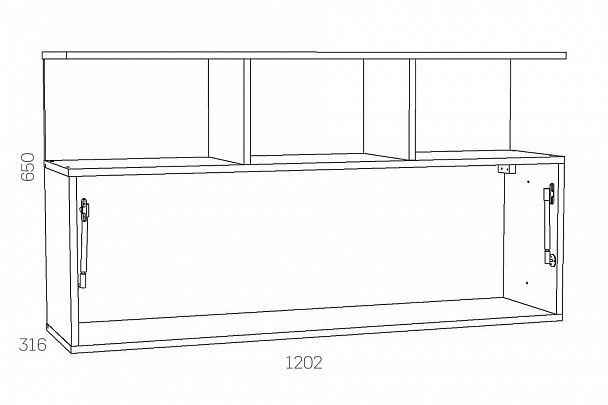 Полка комбинированная Оливия НМ 040.50 Ф - Вид 3