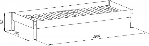 Кровать односпальная "Хельга" - Вид 3