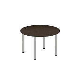 Стол для переговоров круглый на хромированных опорах Формула МХ ФР 189 венге темный - Фото предпросмотра