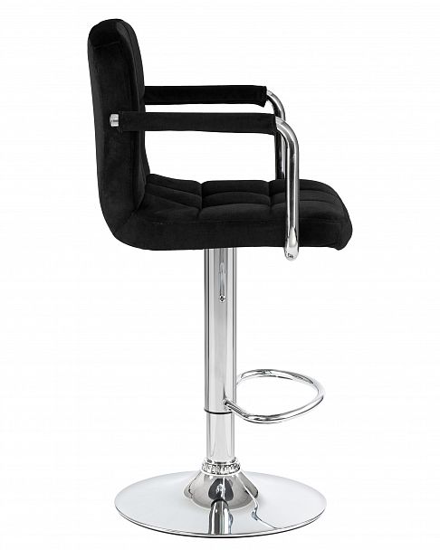 Стул барный DOBRIN KRUGER ARM (черный велюр (MJ9-101)) - Вид 3