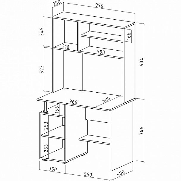 Стол письменный Амбер-14 - Вид 2