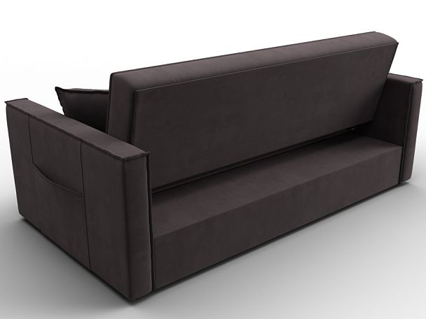 Диван прямой Лига-104 (160) Велюр коричневый - Вид 5