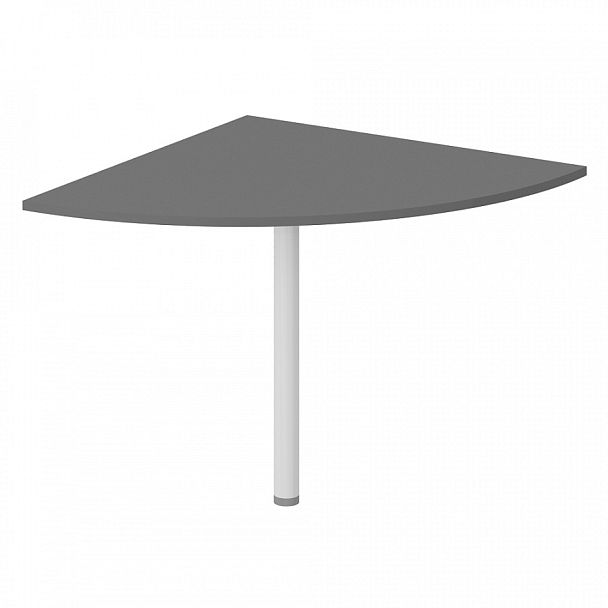 Брифинг приставка, столешница 18 мм "Столы для персонала"  ПК-ЛОГ-ПР80Х80-В1-297 антрацит - Вид 1