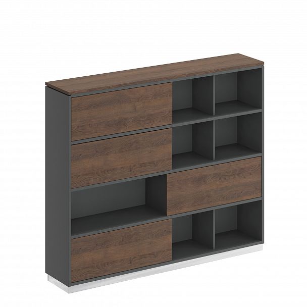 Шкаф-купе "City" СИ 301 дуб гладстоун/антрацит премиум/дуб гладстоун - Вид 1