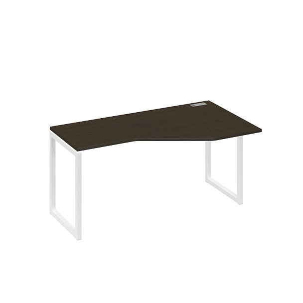 Стол эргономичный правый "Техно" на металлокаркасе QUATTRO A4 А4 Б4 056 БП венге / металлокаркас белый - Вид 1