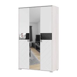 Шкаф Сальма ШК 023 (1234х2060х525) анкор/белый глянец - Фото предпросмотра