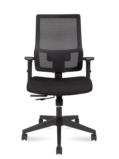 Кресло офисное Techo LB / черный пластик / черная сетка / черная ткань - Вид 3