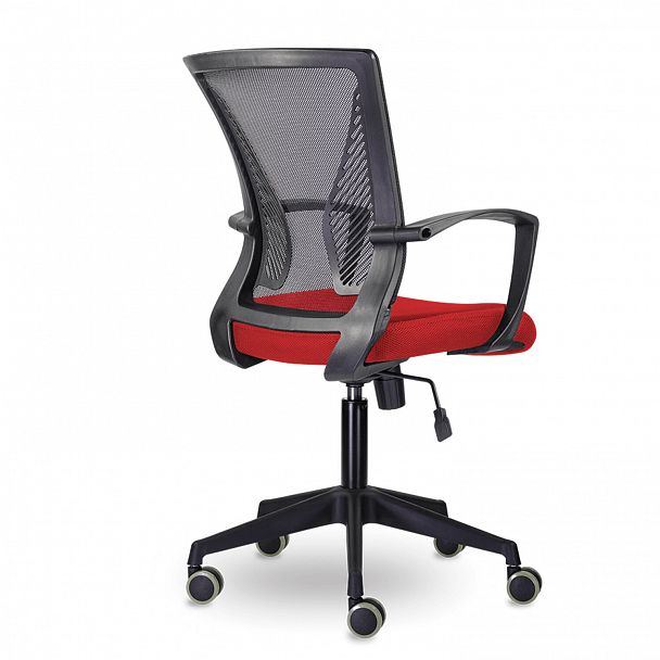 Кресло BRABIX "Wings MG-309", пластик черный, сетка, черное/красное, 532014 - Вид 6