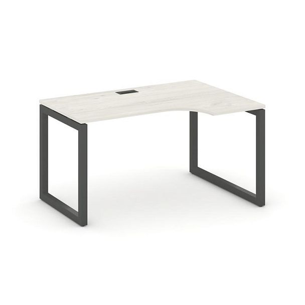 Стайл Проджект Стол рабочий эргоном. SN-5O.SPA-012(R) Дуб Наварра/Металл Антрацит 1580*700/980*750 - Вид 1