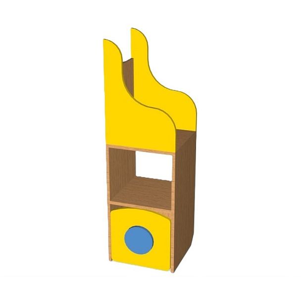 Стенка модульная Автомобиль, модуль 3, с открытым ящиком, цветной фасад - Вид 1