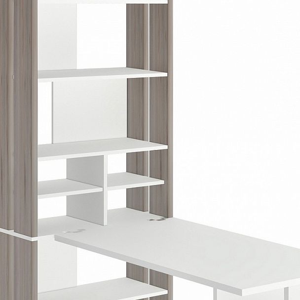 Стол компьютерный Домино Лайт СТЛ-ОВХ+С120Прям Белый/Нельсон - Вид 4