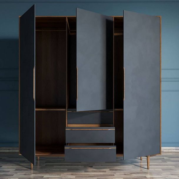 Шкаф 3-х дверный "Bruni Black" BR-27/3 - Вид 3