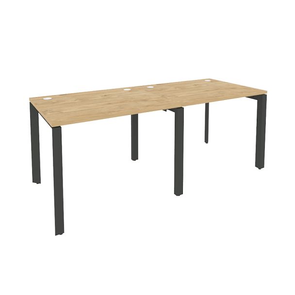 Onix Рабочая станция на П-образном м/к O.MP-RS-2.1.8 Тиквуд светлый/Антрацит металл 1960*800*750 - Вид 1