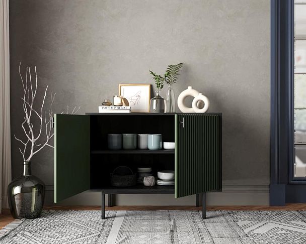 Комод с двумя дверками Emerson арт EM02/green/L - Вид 2