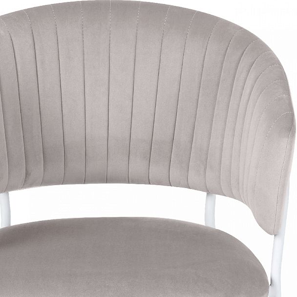 Стул кухонный Даксон светло-серый велюр/белый - Вид 7