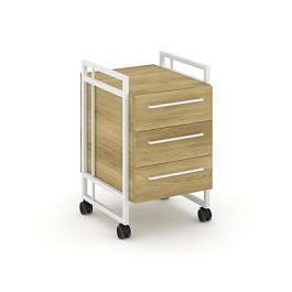 Rift Direct Тумба мобильная RF.TMR-001 Дуб Винченцо/Металл Белый 424*500*680 - Фото предпросмотра