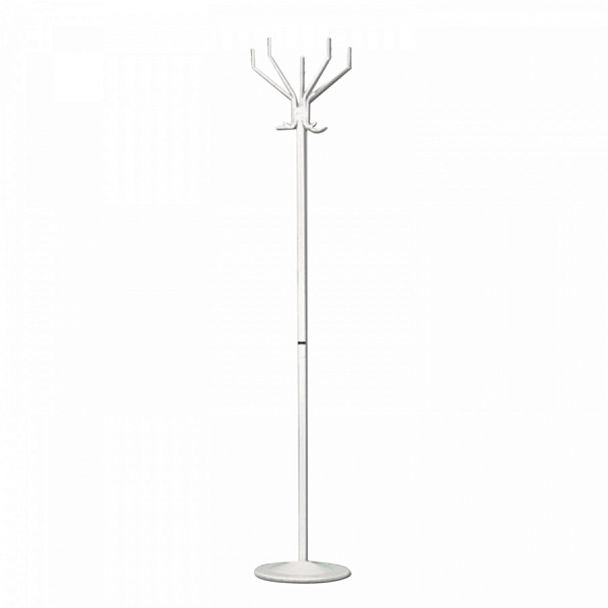 Вешалка-стойка Т22, 1,88 м, диск 40 см, 5 крючков, металл, белая - Вид 1