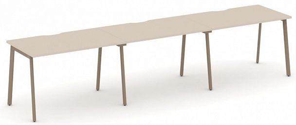 Рабочая станция на 3 места " ESTETICA" ES.RS-3.2-VP Капучино - Вид 1