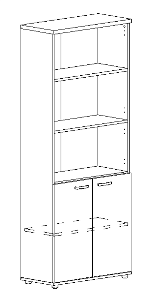 Шкаф для документов полузакрытый A4 А4 9371 БП дуб шамони - Вид 3