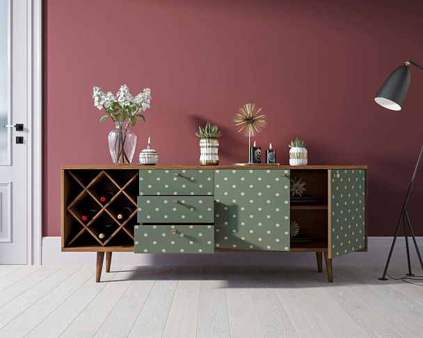 Комод Berber удлиненный с бутылочницей 12 принт арт BB15/Print_12 - Вид 2