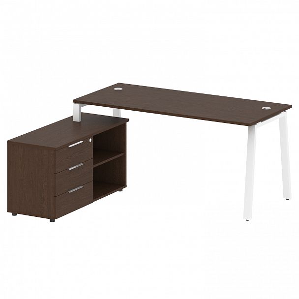 Рабочая станция "Metal System" БА.РС-СТС-2.4 венге/белый - Вид 2