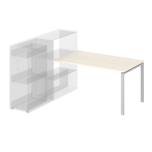 Стол приставной на металлокаркасе "Тандем-А"  ПК-ТНА-СТП135Х80-В2-940 дуб альпийский - Вид 1