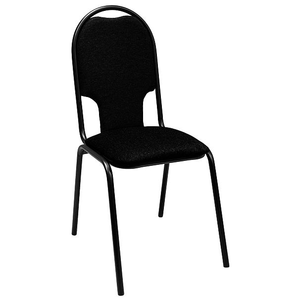 Стул для посетителей РС02М, черный каркас, ткань черная - Вид 2
